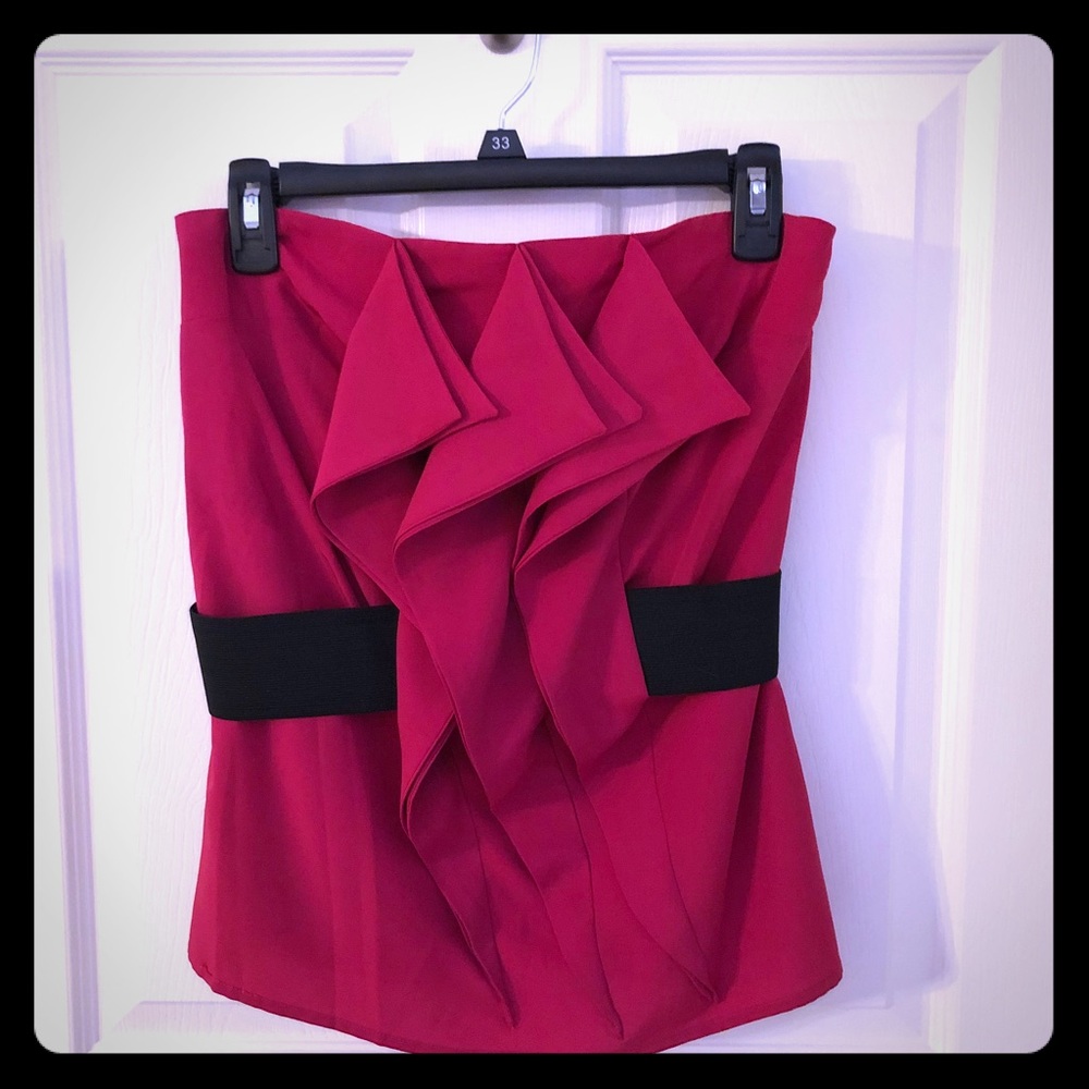 Pink and black Tube Top